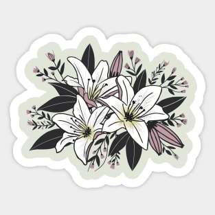 Floral Lily Bouquet Sticker